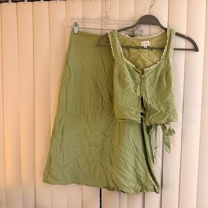 Le Lis Light Green Skirt Set